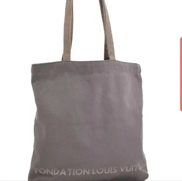 Louis Vuitton Fondation Exclusive Shoulder Tote Bag Canvas Gray - Picture 9 of 14